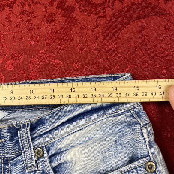 BKE Jeans Mens 30x29'' Short Bootleg Aiden Distressed Blue Denim Cowboy - Picture 6 of 16